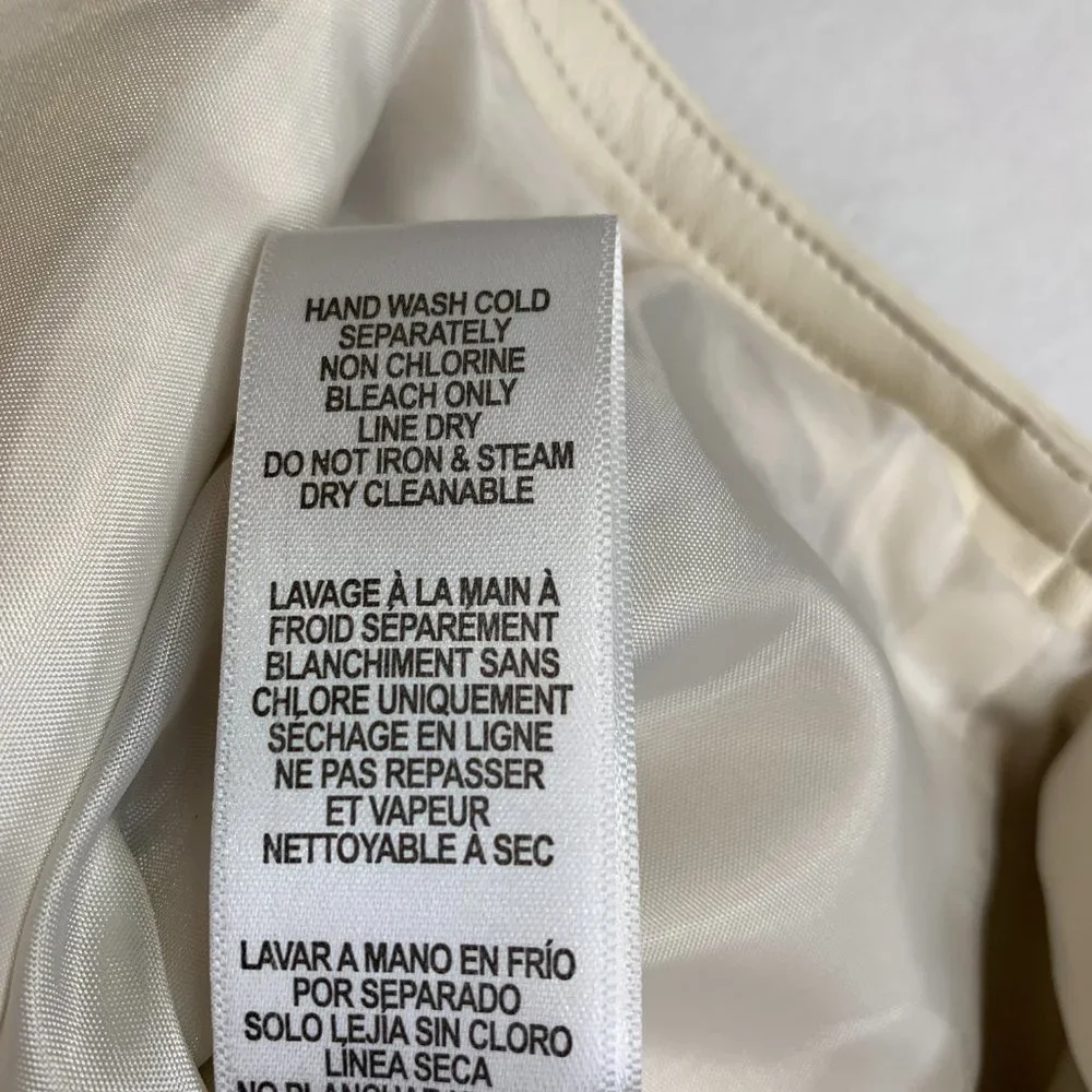 Good American Better Than Leather Faux Leather Shacket Bone Size 3/4=L/XL NWT - Picture 14 of 16